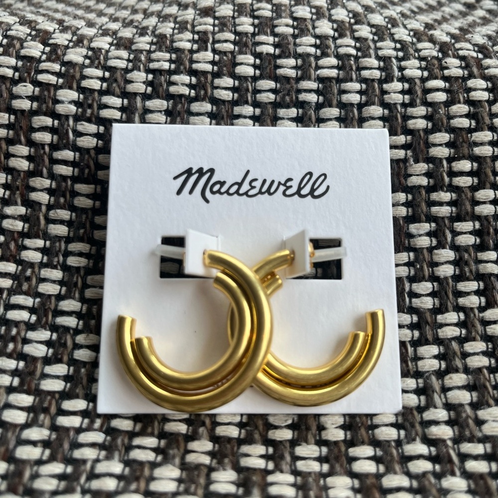 💫 BRAND NEW Madewell Gold Double Hoops 💫